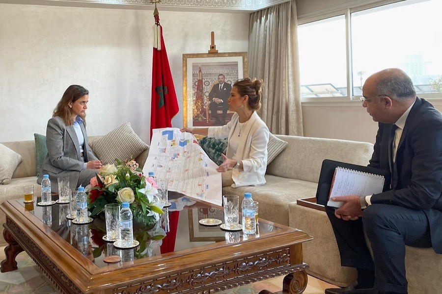 From left to right, HE Dr Ghita Mezzour, Trixie LohMirmand, and Mohammed Drissi Melyani